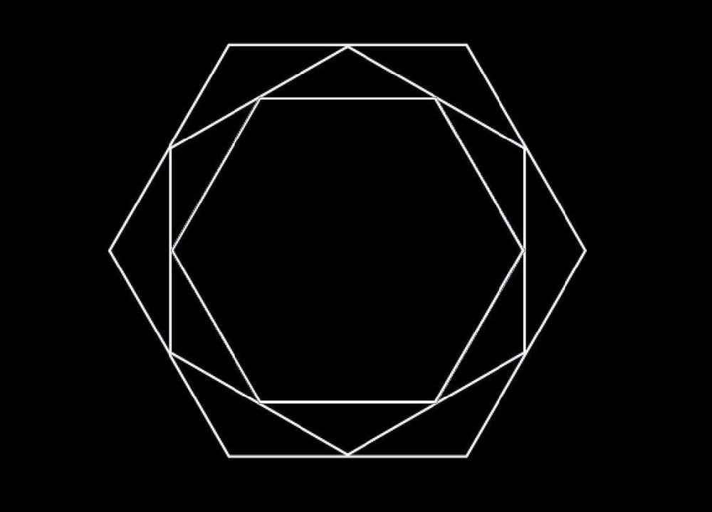 ps怎么绘制多个正六边形组曾的发光图形?