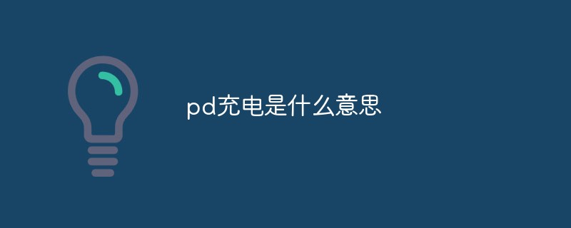 pd充电是什么意思